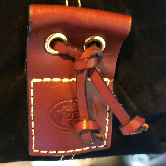 Dooney & Bourke Black Suede Shoulder Bag EUC - Picture 13 of 14